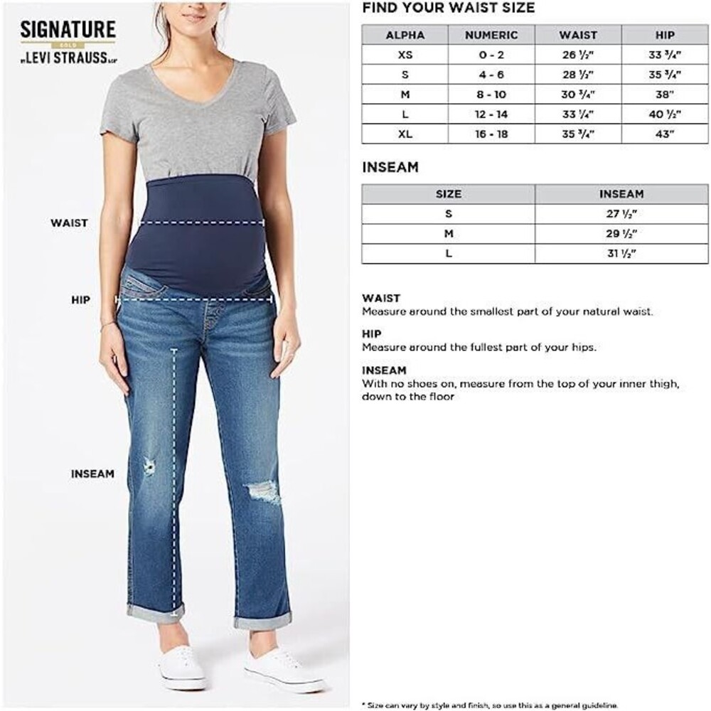 Signature by Levi Strauss & Co. Gold Label Maternity Baby Bump Skinny, Small - Picture 7 of 7